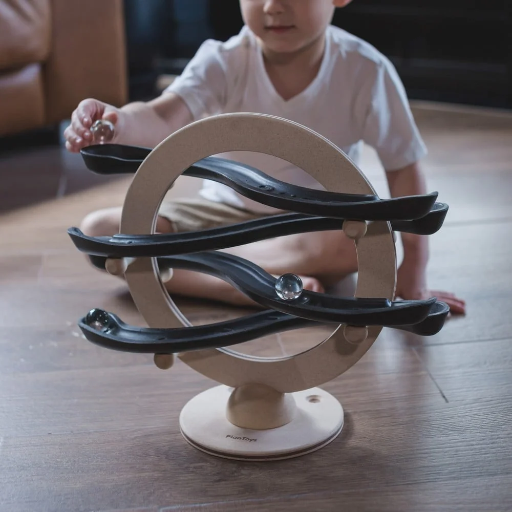 Plan Toys | Knikkerbaan- Curvy Click Clack